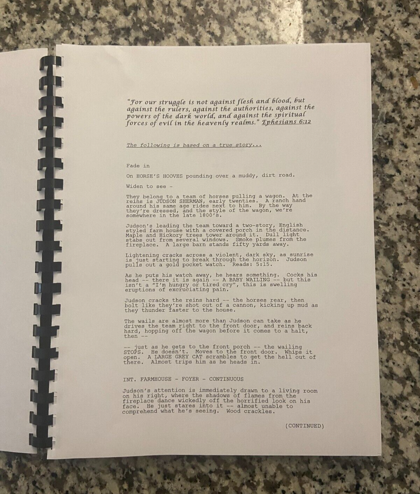 The Conjuring Horror Movie Full Script Screenplay Reprint