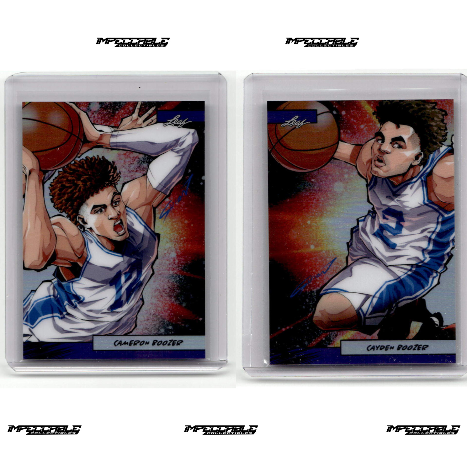 2025 Leaf Anime - Purple #AN2B-50 Cameron Cayden Boozer Twins Rookie SP /49