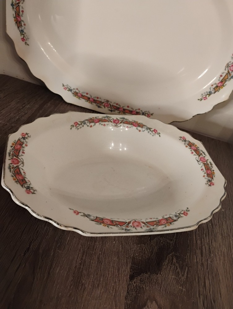 Lido Ceramic Floral Platter & Serving Bowl Set