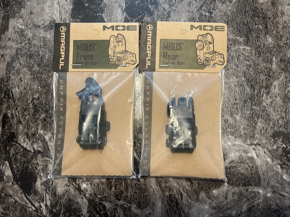 Mągpul Flip Up Back Up Sight Front / Rear Sights NEW