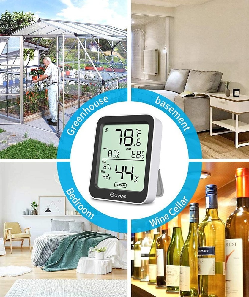 Govee Bluetooth Hygrometer Thermometer 2 Pack with Large LCD B