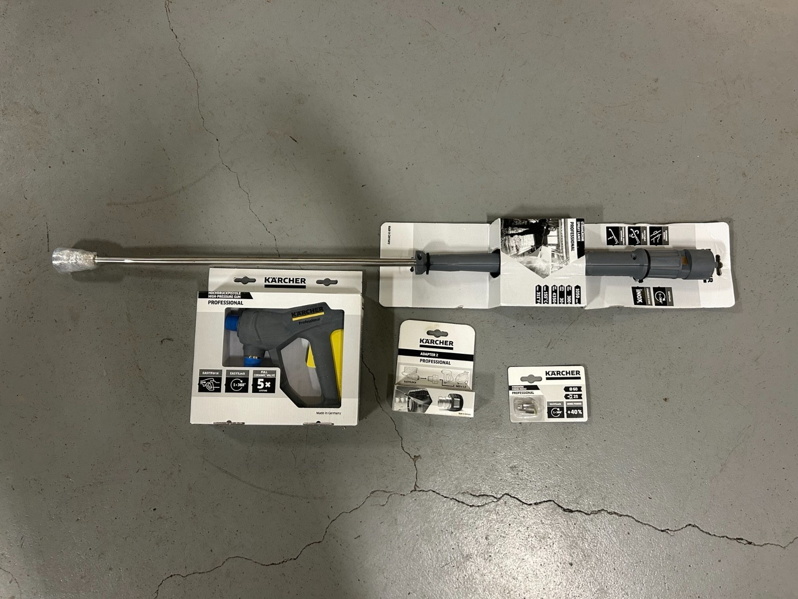 Karcher Commercial Trigger Gun, Spray Wand, 25 Degree Nozzle & Adapter PKG