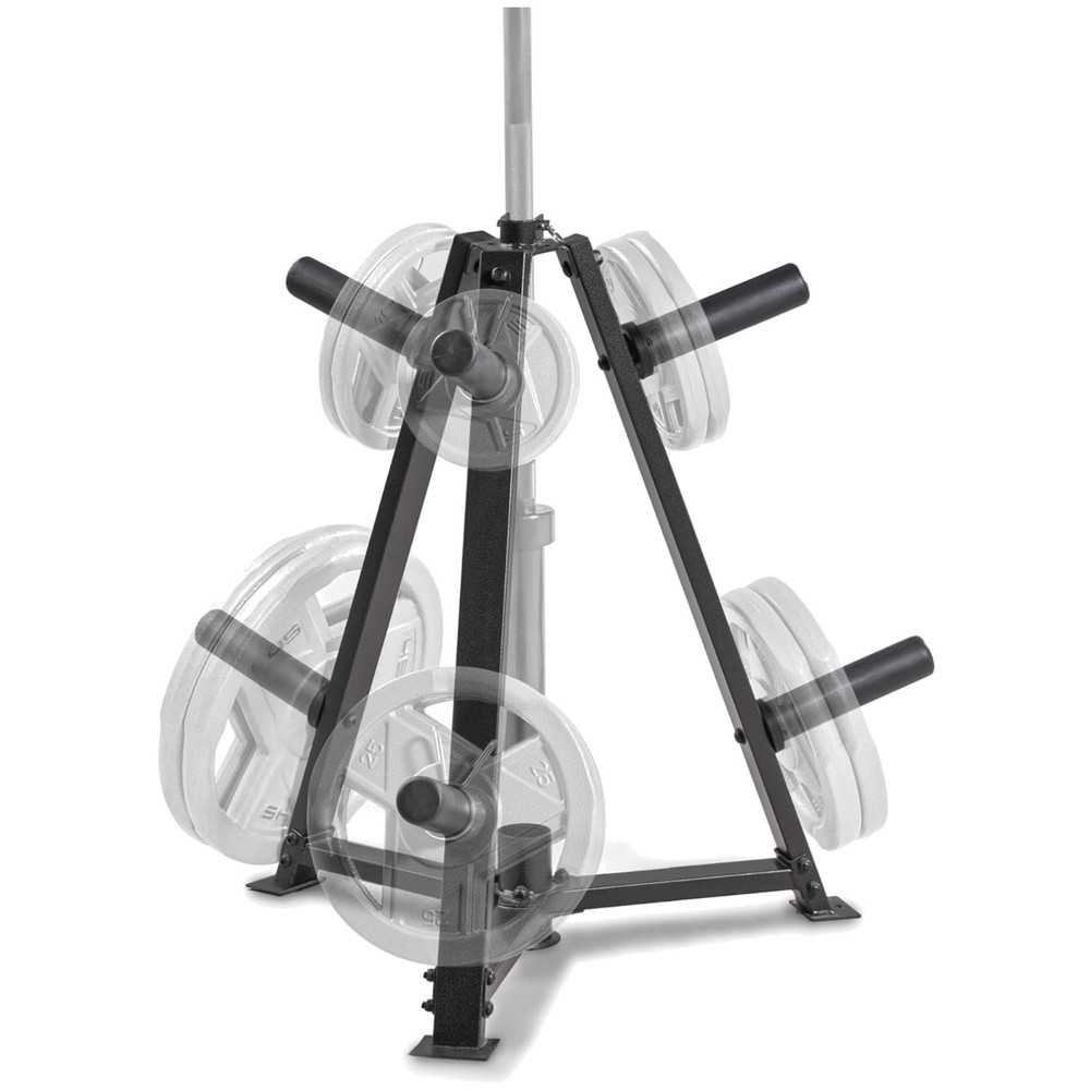 Durable Triangular Weight Plate Tree for 2-Inch Plates - Home Gym Organizer