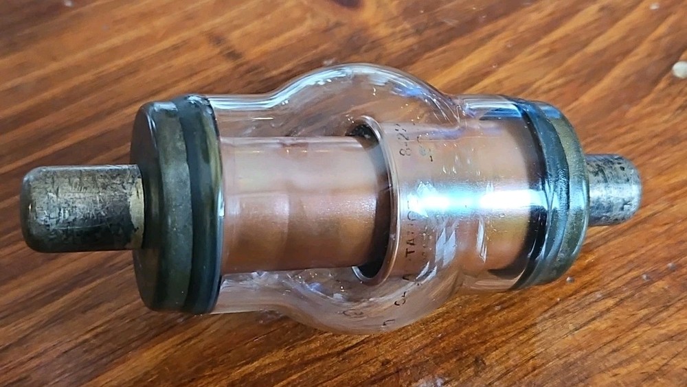 Vtg Glass Vacuum Capacitor