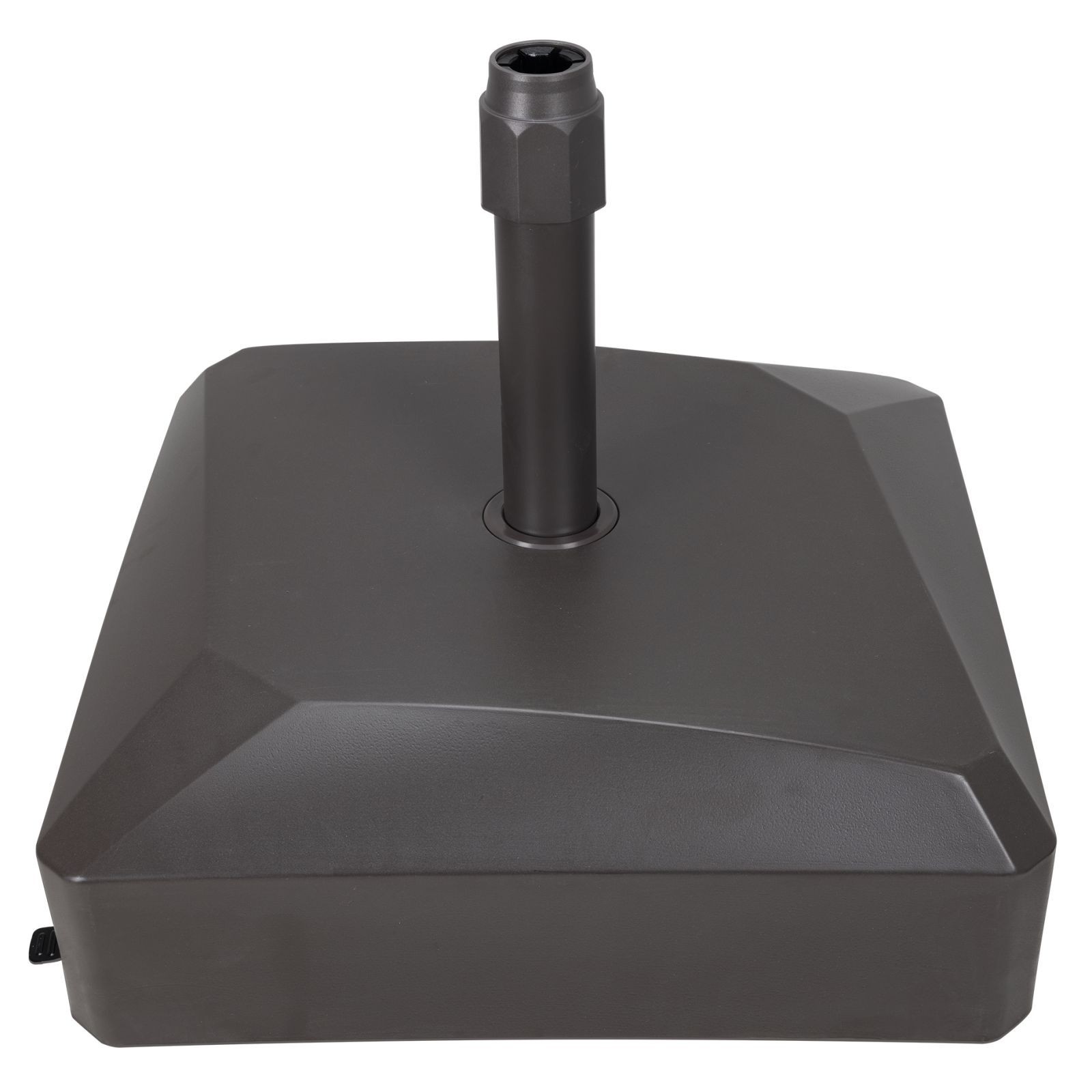 Patio Umbrella Base With Wheels Heavy Duty Fillable Market Umbrella Stand Brown