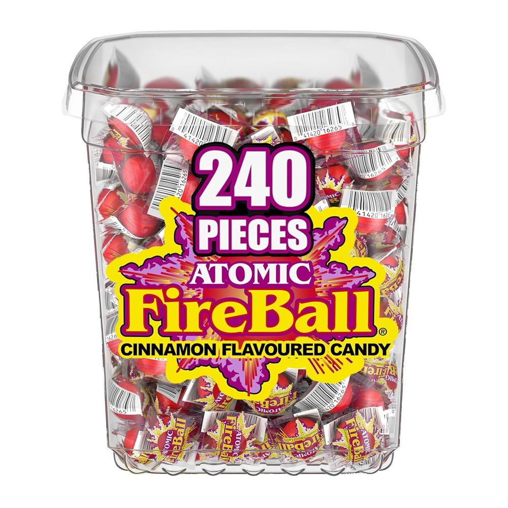 Atomic Fireballs Candy 4.05 Pound Bulk Tub