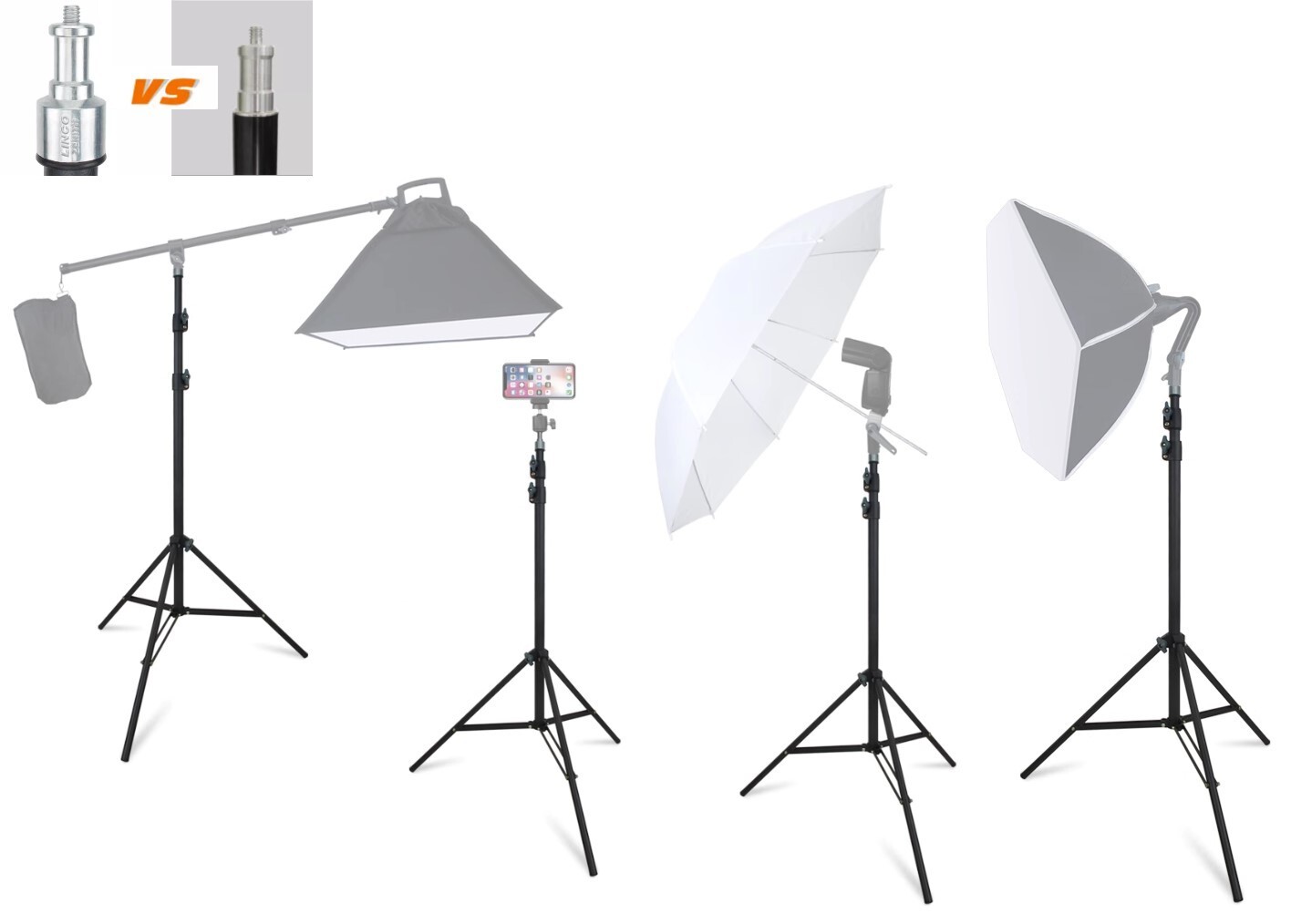 LINCO 7ft Durable Light Tripod Stand for Photo Video Studio Lighting Photography
