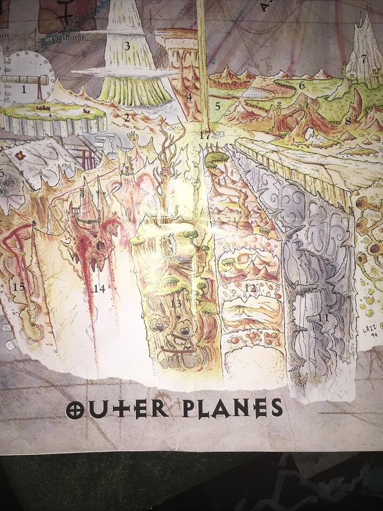 tsr planescape Outer Planes map ONLY