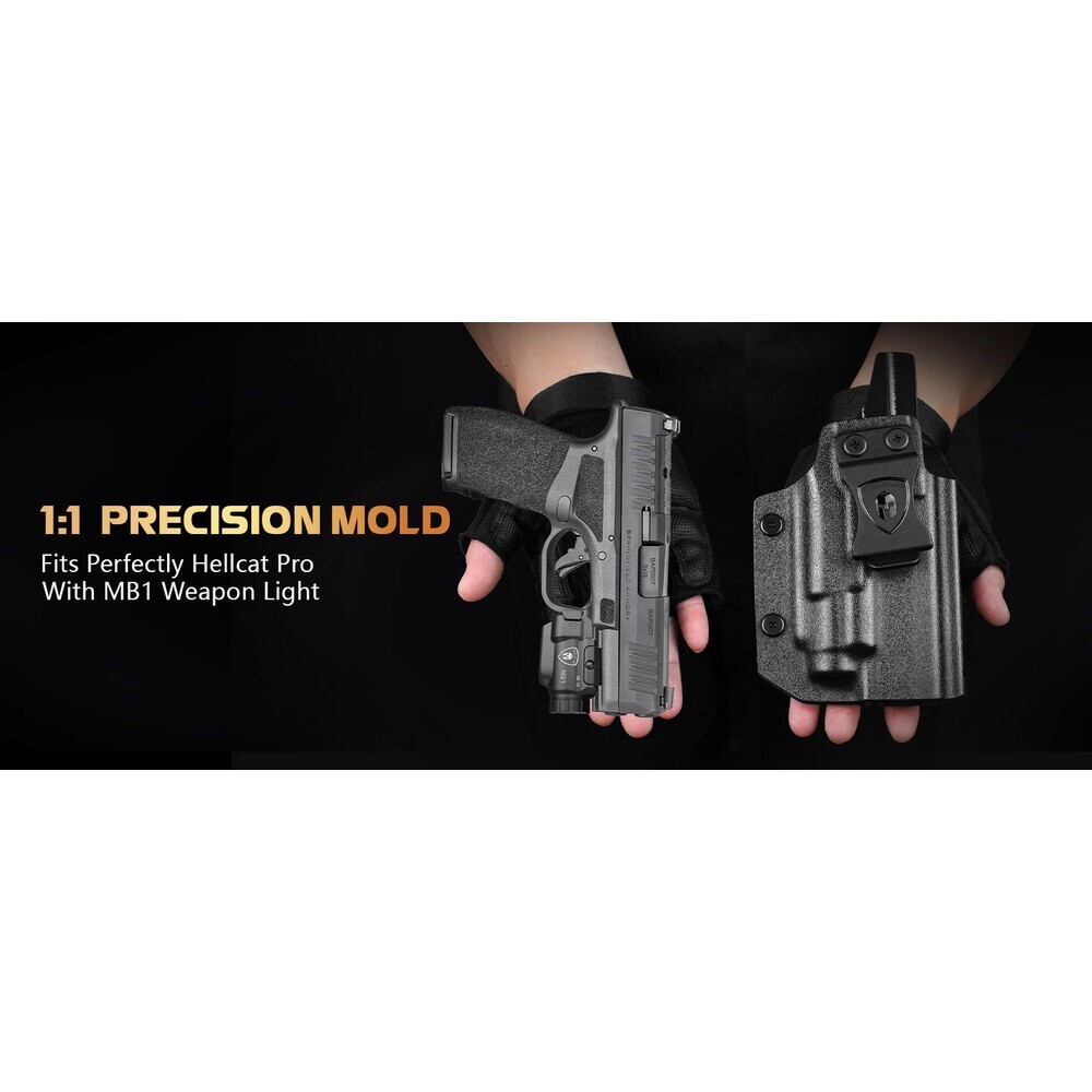 TSG Universal Weapon Lights-Laser-IWB Holster Combo Fits:Springfield Hellcat PRO