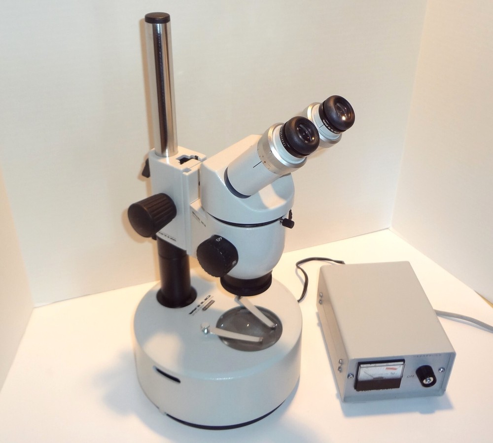 WILD LEICA M3 STEREOMICROSCOPE WITH TRANSMITTED LIGHT BASE **NICE**