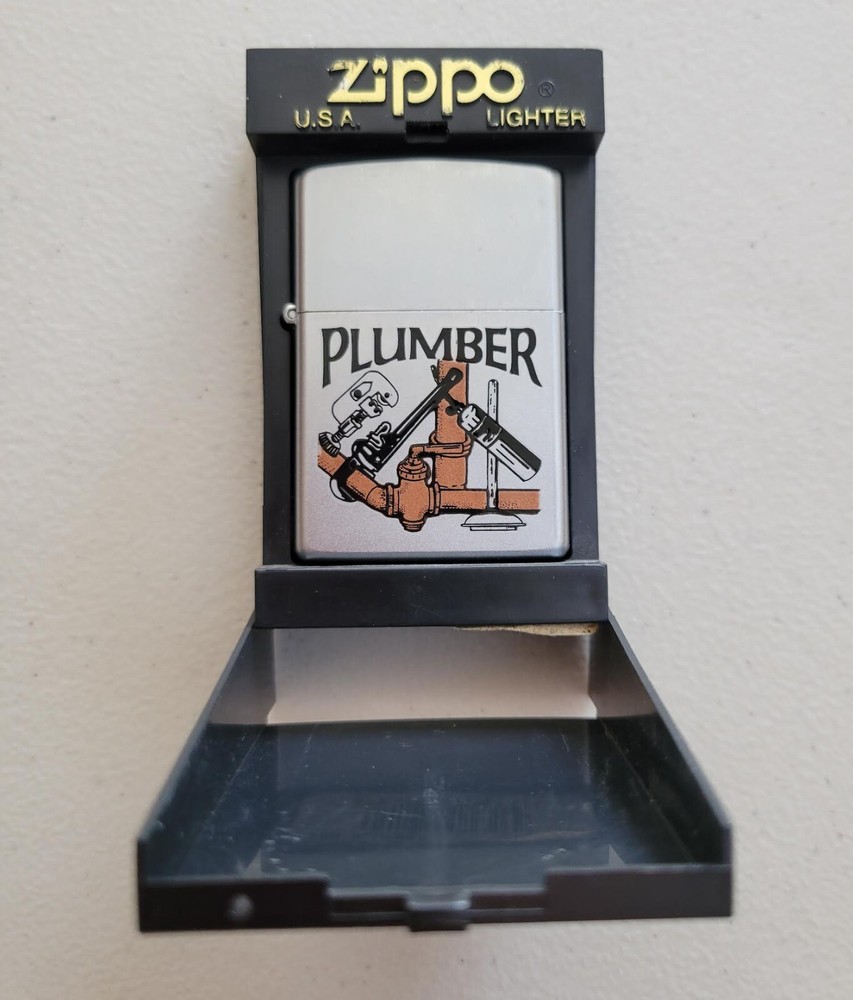 ZIPPO PLUMBER Satin Chrome 2003 Lighter