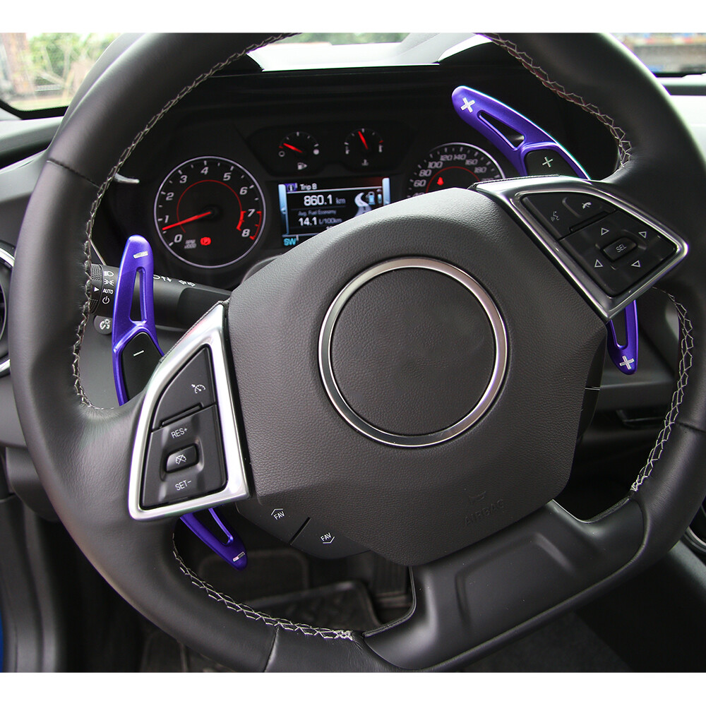 2Pcs Steering Wheel Shift Paddle Shifter Extension Trim For Chevy Camaro 2017-24