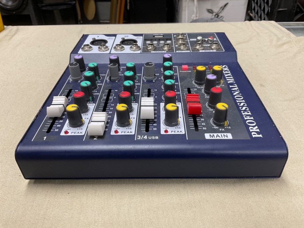 Professional Audio Mixer Sound Board Console System Interface 4 Channel Digital