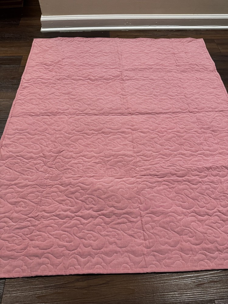 Cottage Chic Floral Patchwork Quilt Bedspread 51x41”