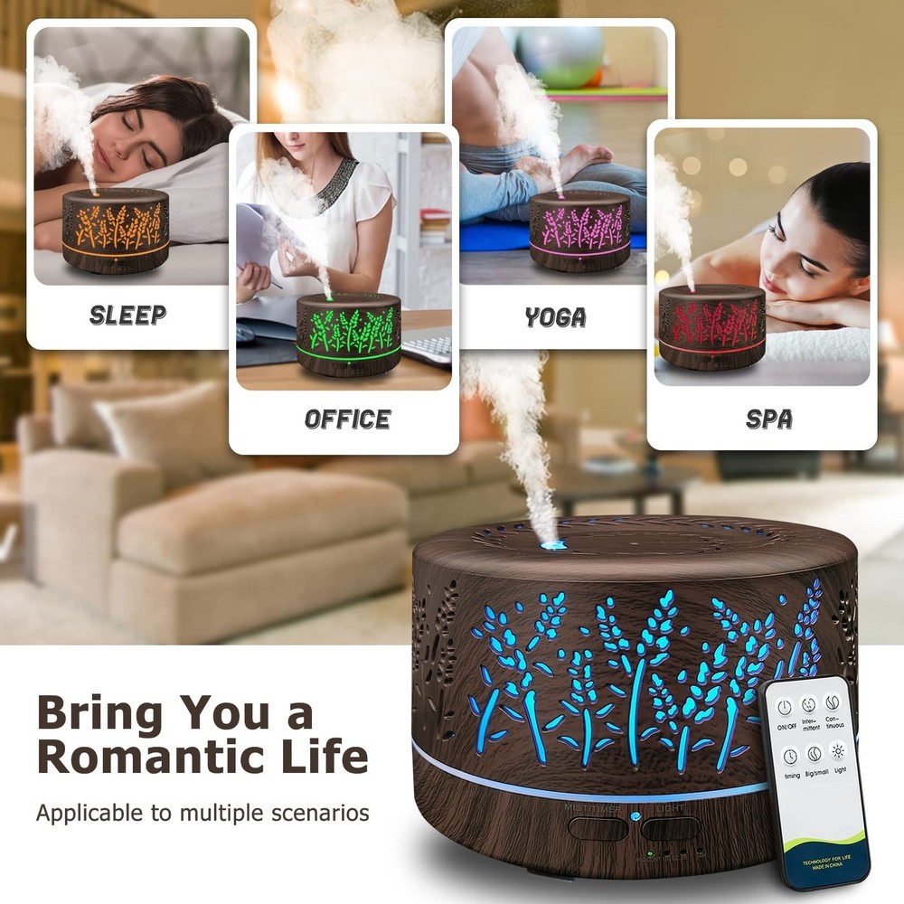Diffusers for Essential Oils Large Room 600ml,Essential Oil Diffusers for Hom...