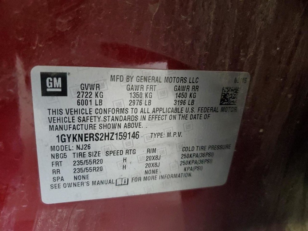 CONTROL PANEL OEM 2017 CADILLAC XT5 1YR WRNTY