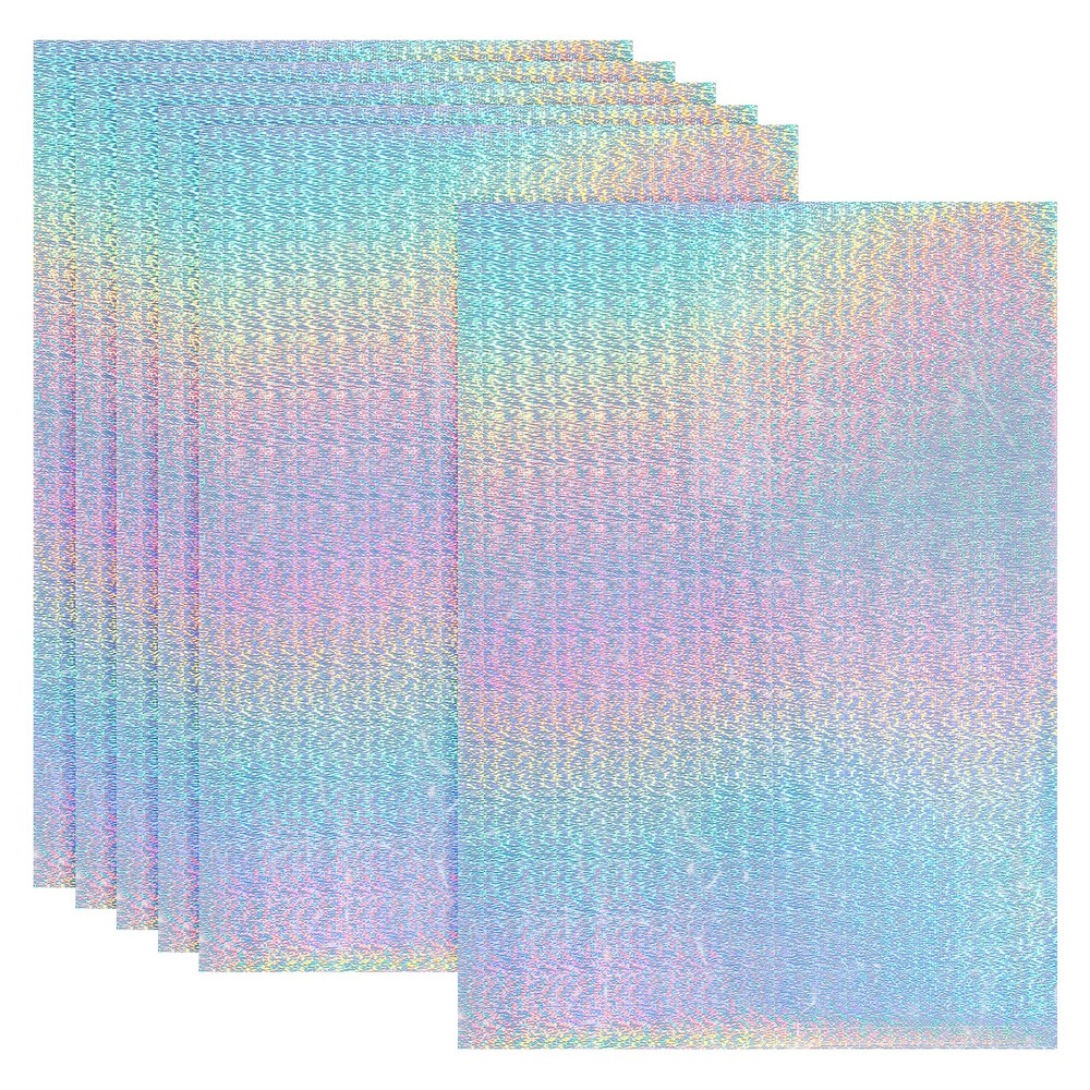 12x8in Printable Holographic Sticker Paper 6 Sheets Micro Dot Pattern