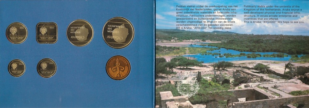 Coin Set Aruba Mint Set 1988 KMMS3