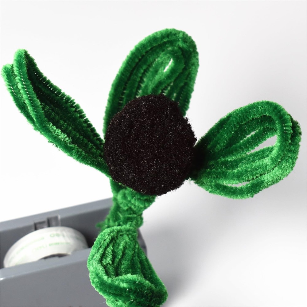 Pipe Cleaners 100 Pieces Chenille Stems Dark Green