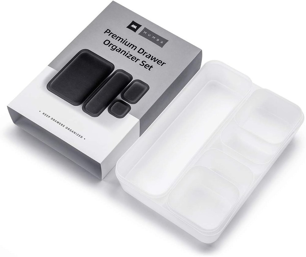 Mumba Drawer Organizer, Desktop Drawer Flateware Organizer Storage Multi-purpose