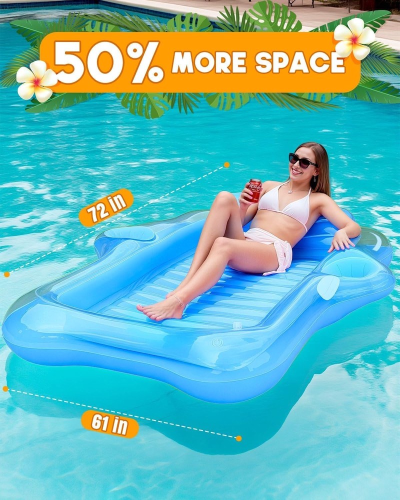 5-in-1 Inflatable Float with Automatic Spray for Sunbathing Bliss