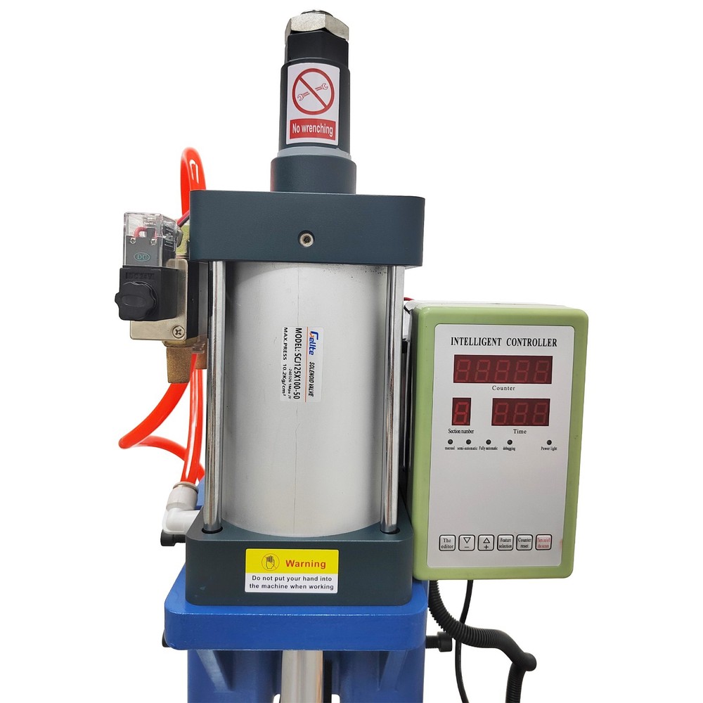 110V Pneumatic Punch Machine Punch Press with Controller 1763lbs 0.98" Clamp