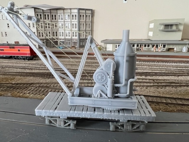 HO Scale Steam Donkey Crane Car