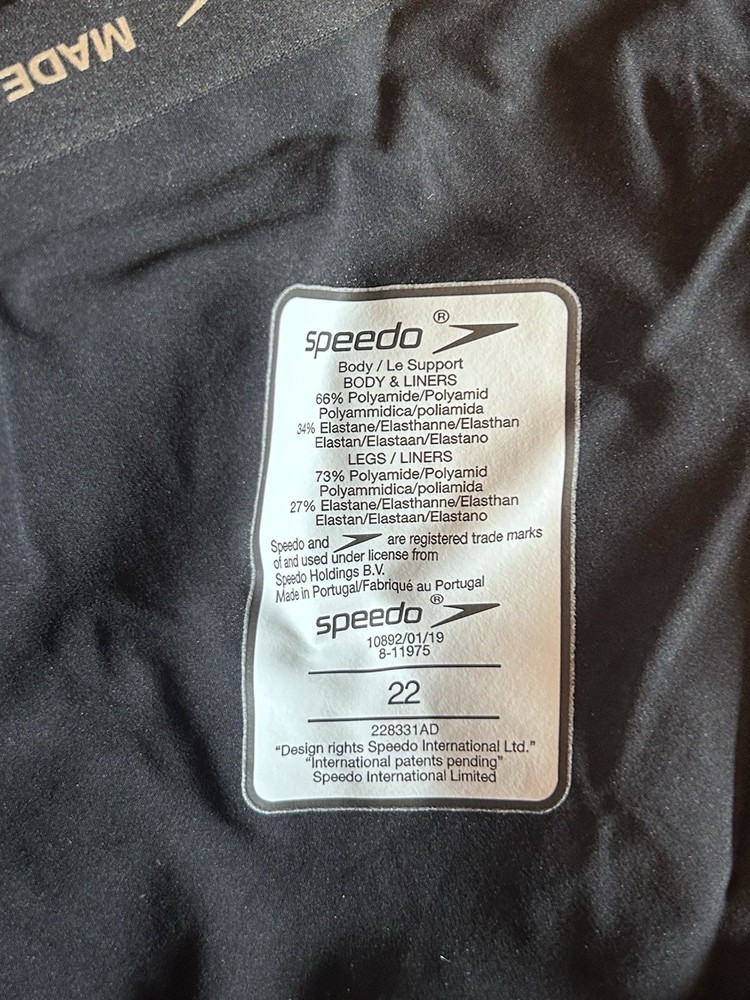 SPEEDO PURE INTENT CLOSED BACK size 22