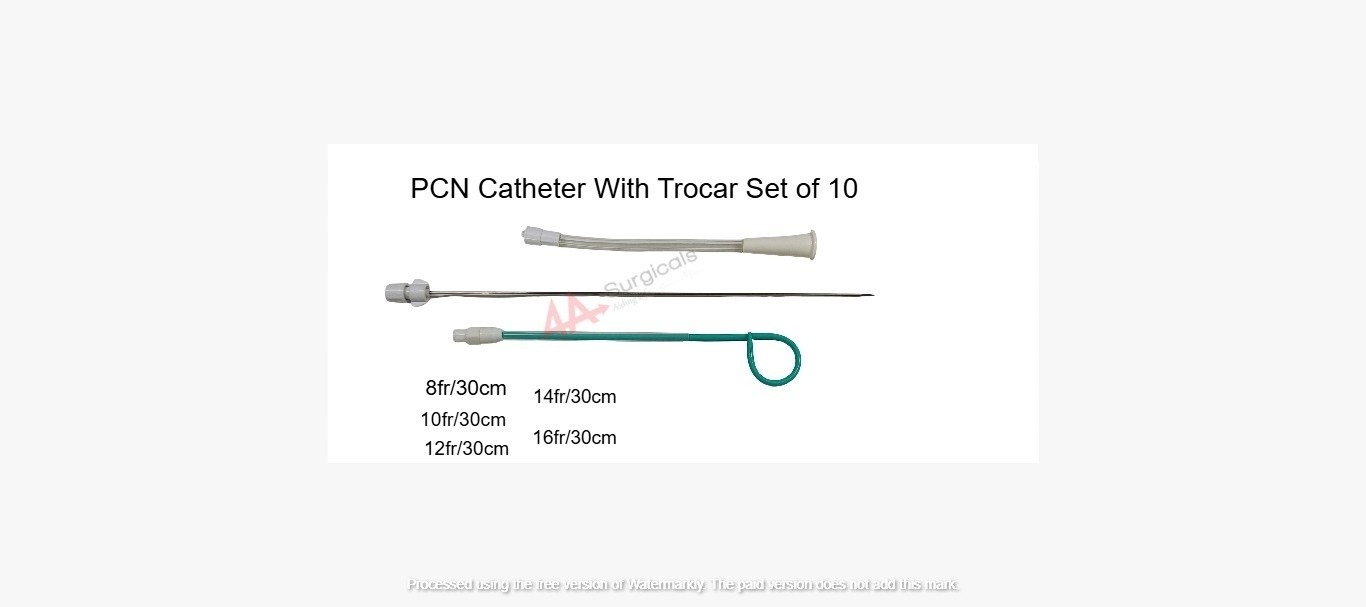 4A PCN WITH NEEDLE UROLOGY 8FR/30CM - 16FR/30CM (set of 10)
