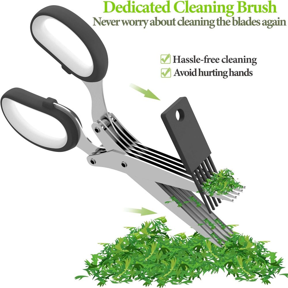 2025 Upgraded Herb Scissors, Effortless Herb Shears Cutter Tool with Sharp Stain