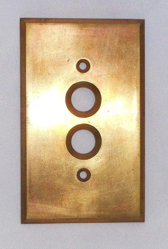 Arrow Push Button Single Light Switch Cover Plate Solid Brass 4.5" H x 2.75" W