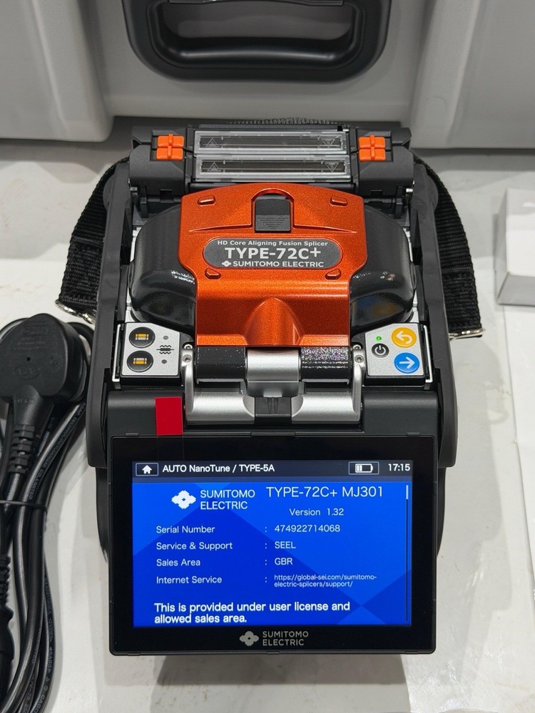 Sumitomo TYPE72C+ High Definition Aligning Splicer Complete Kit 50 Arcs