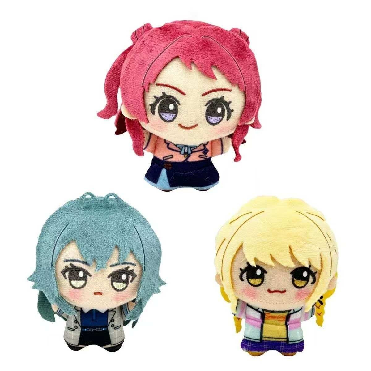 Anime Gakuen IDOLM@STER Hanami Saki Tsukimura Temari Fujita Kotone Plush Doll