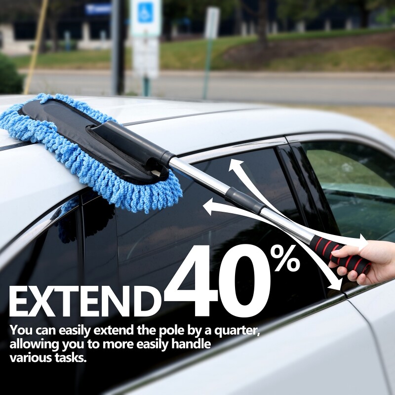 Soft Microfiber Car Duster Exterior Scratch Free Multipurpose Car Cleaning Tool