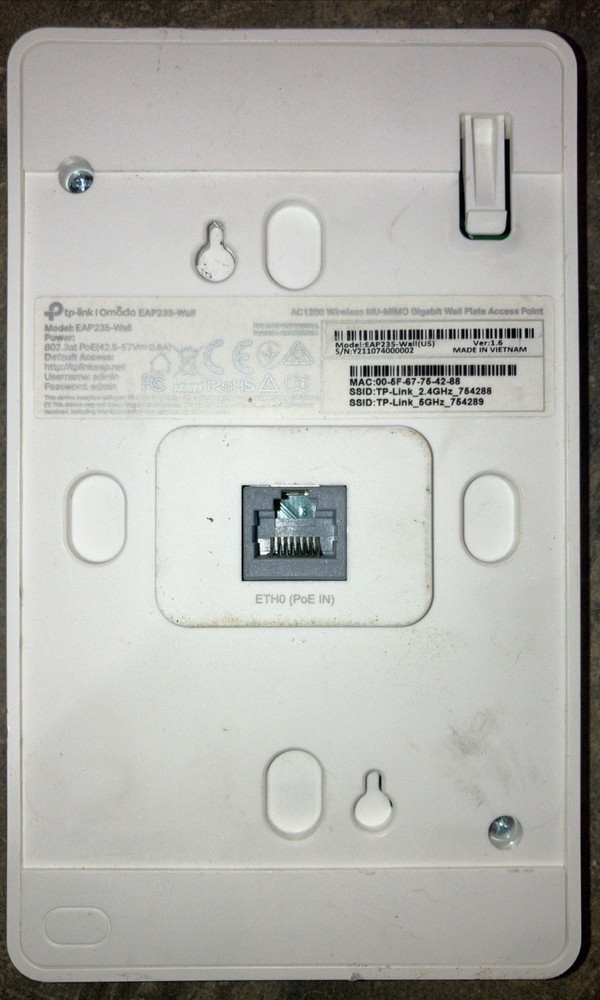 TP-LINK EAP235-WALL AC1200 Wireless Gigabit Wall Access Point (QTY AVAILABLE)