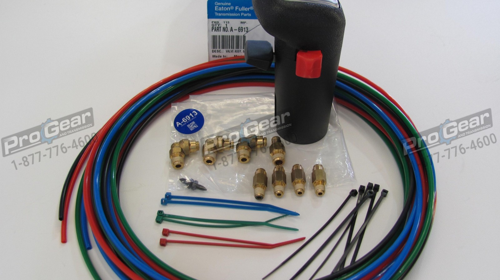 A6913 13 Speed Genuine Eaton Transmission Shift Knob & 4 line air line kit USA