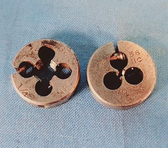 HEX RETHREADING DIE ASSORTMENT (LOT OF 13)