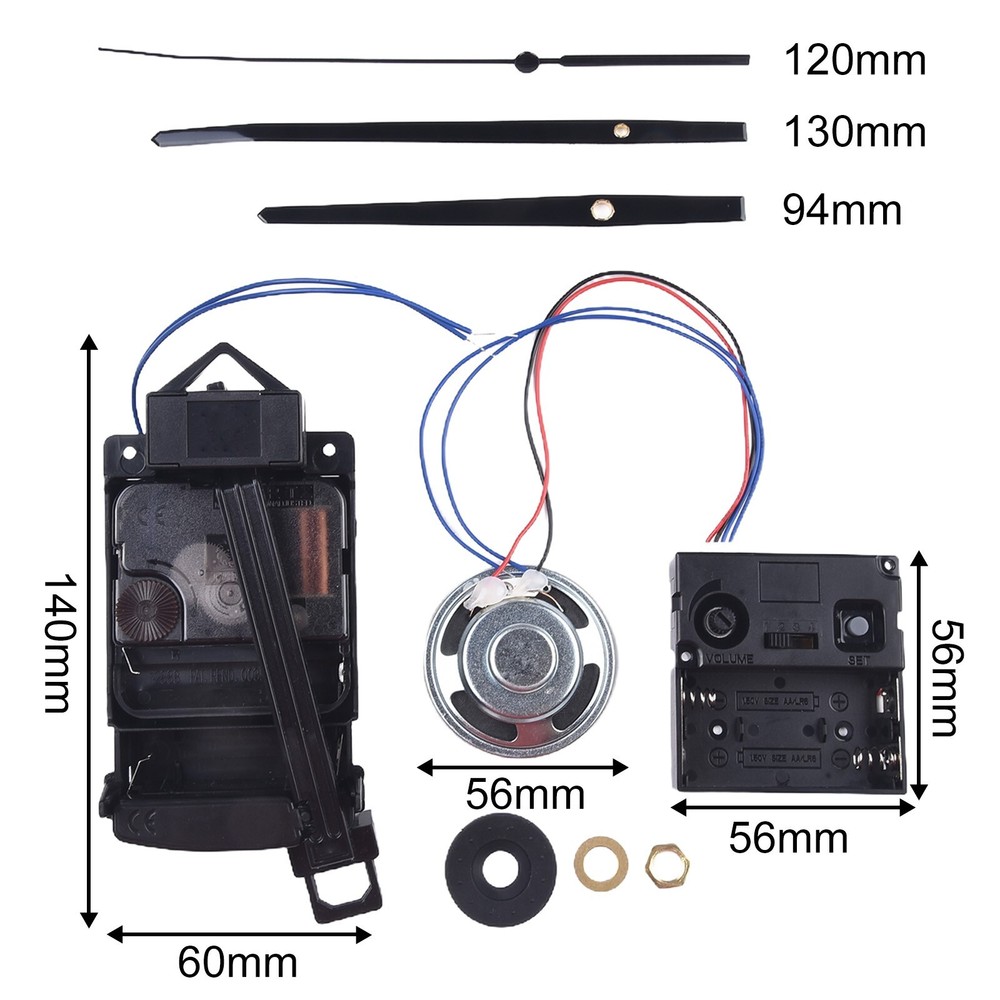 Music Chime Box Pendulum Clock Battery Powered Movement Clock Movement