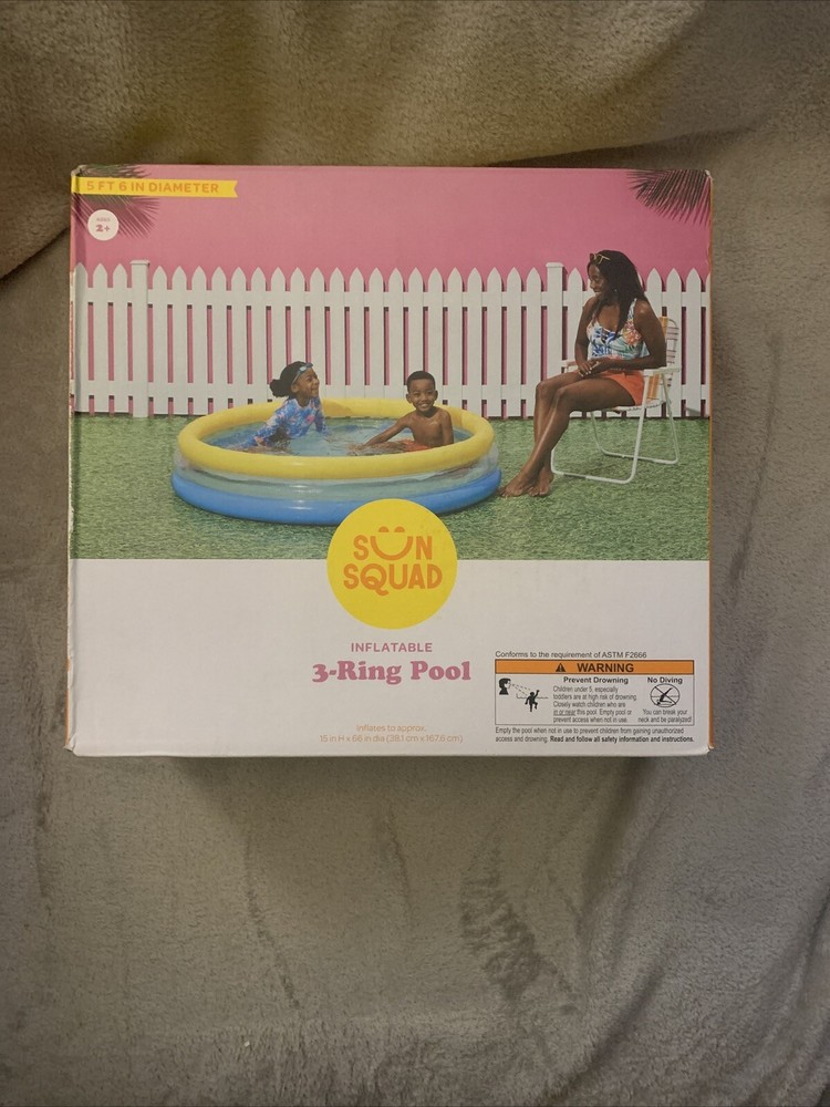 Sun Squad Inflatable 3-ring Pool