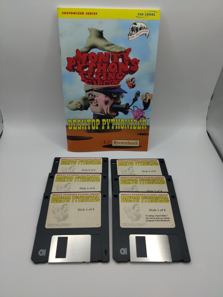 Monty Pythons Flying Circus Desktop Pythonizer PC 3.5'' Big Box Vtg Software