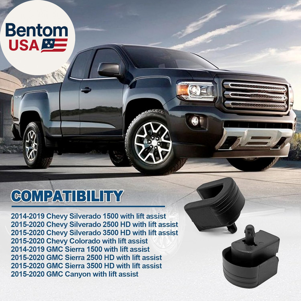 2PCS Tailgate Bushing Compatible with 2014-2019 Chevy Silverado 1500 2500HD 3500
