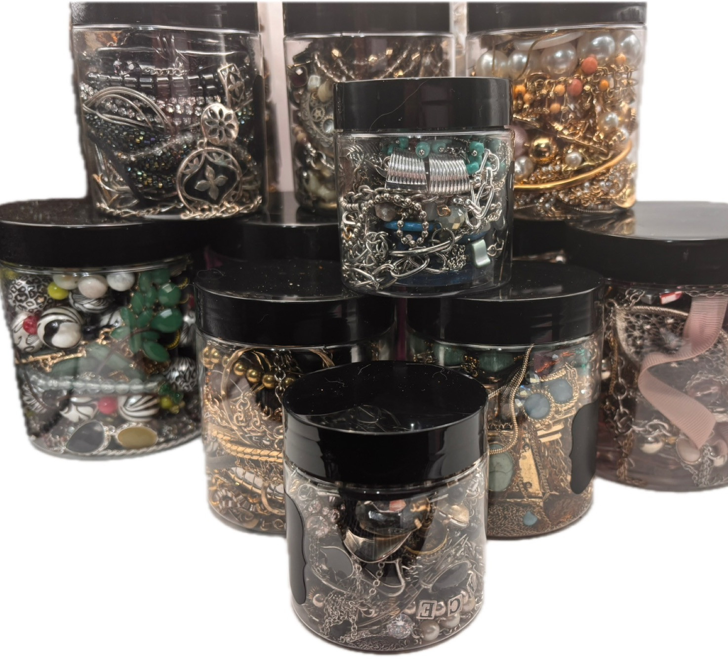 Mystery Jewelry Jar- All Wearable - No Junk Customization Available 2 Sizes