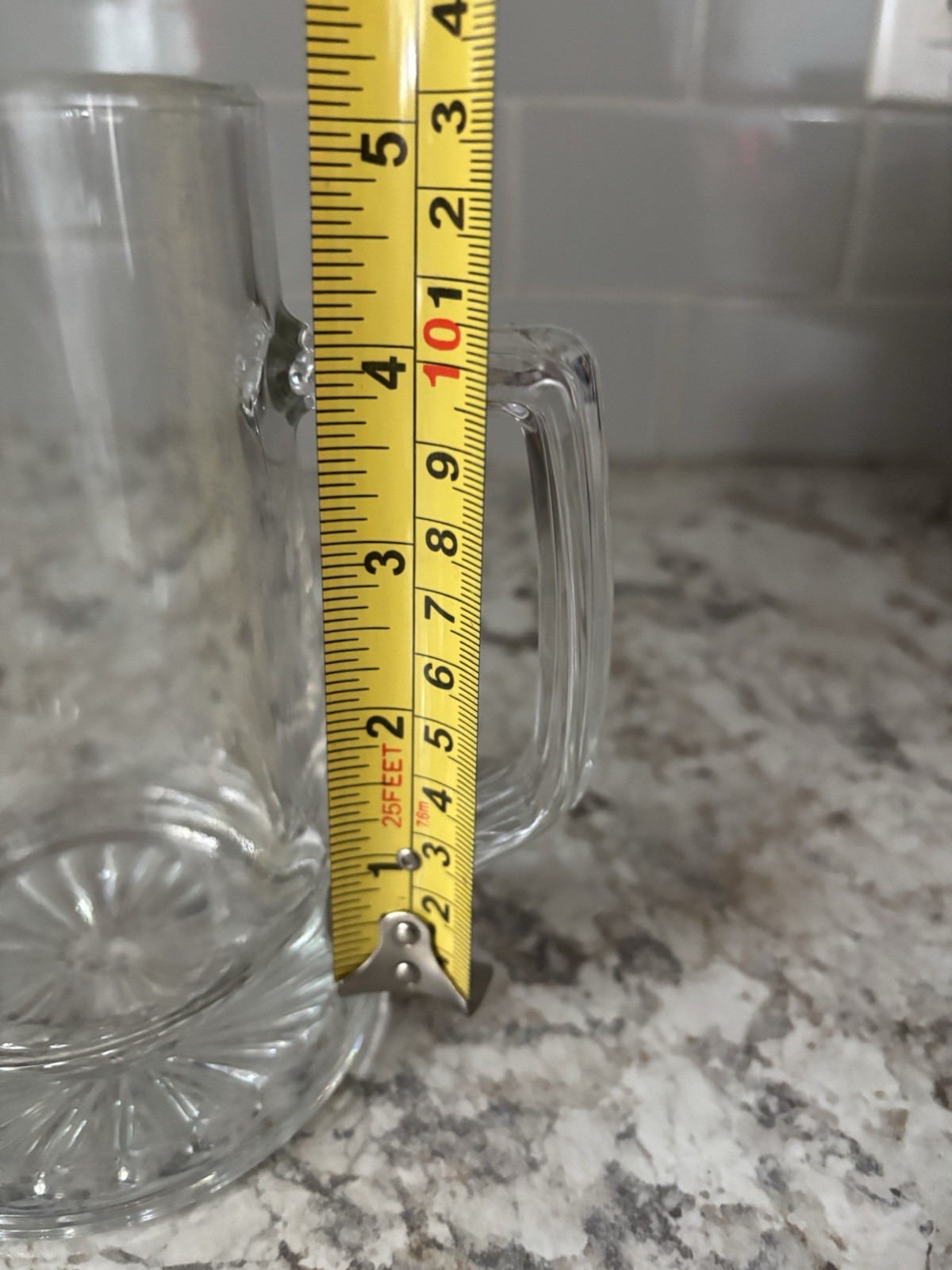 Rare German Beer Mug, Vintage Rothenberg Glass Mug W/Pewter Pronlein Emblem