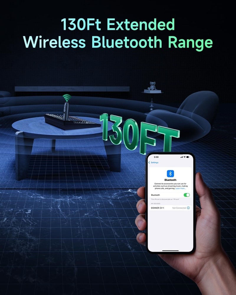 XLR Bluetooth Receiver, Wireless Bluetooth Adapter for Speakers, PA Systems, Aud