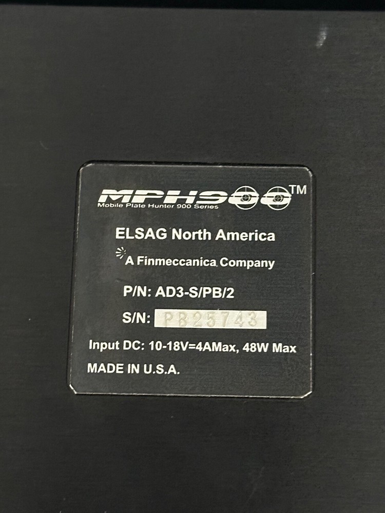 Elsag Mobile plate scanner comupter MPH900