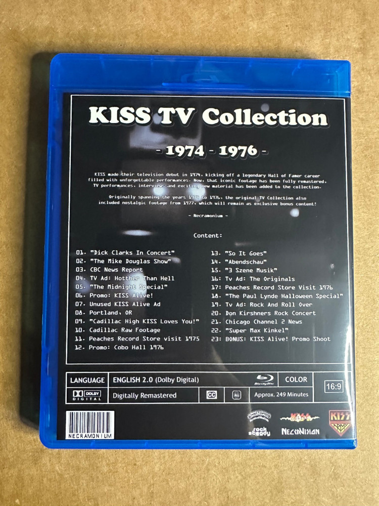 KISS - Television Collection 1974-76 Remastered Gene Simmons Ace Frehley Stanley