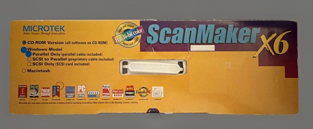 Scanner By MicroTek SCANMAKER X6 Color Document Flatbed Scanner Tested & Works!