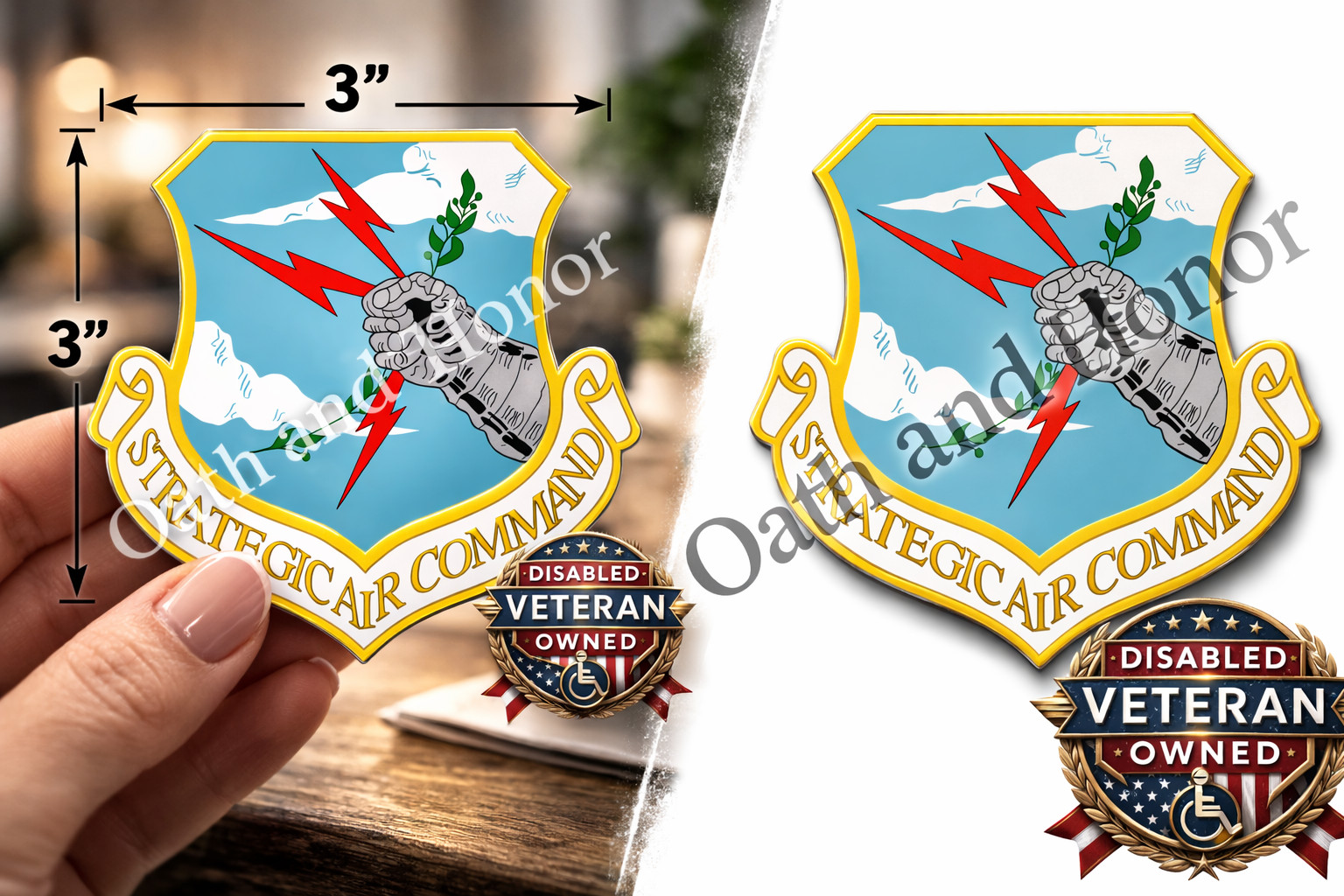 Strategic Air Command 3” Magnet Laminated Oracal 651  Veteran Owned FREE SHIP