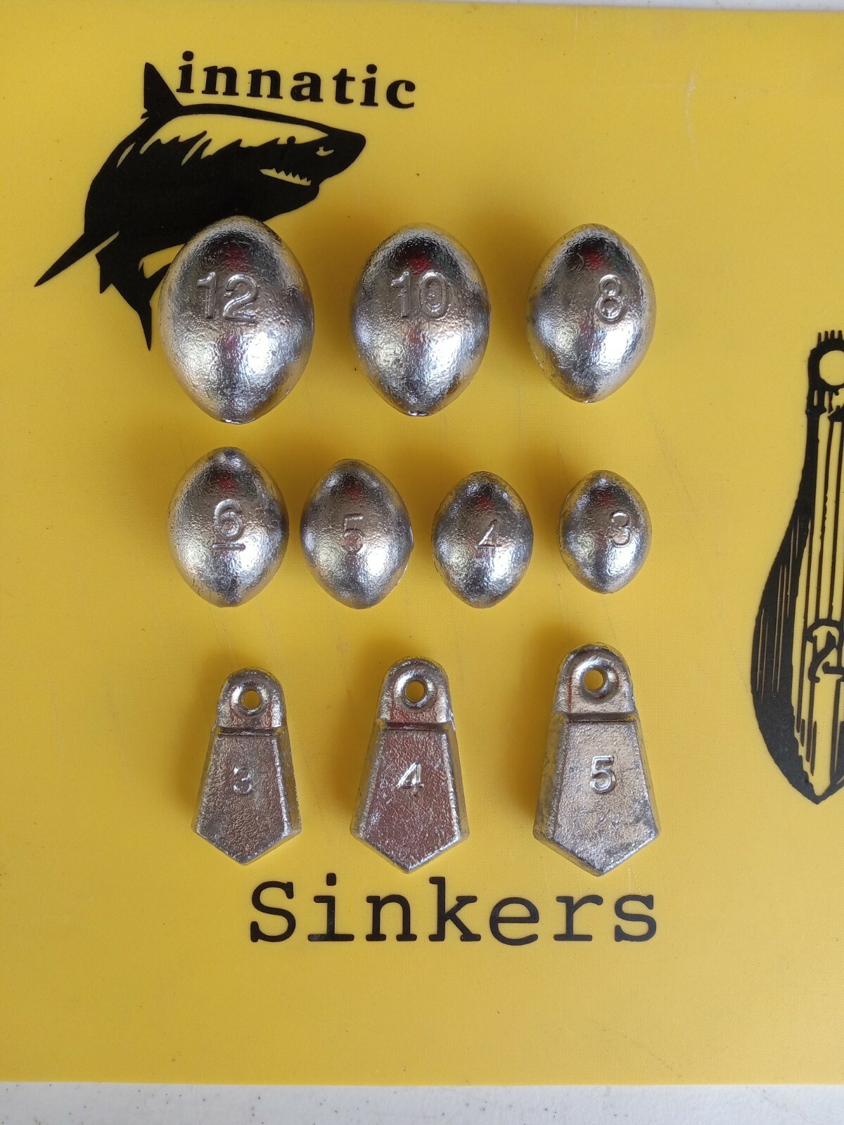 LEAD FISHING SINKERS/WEIGHTS EGG AND FLAT BANK 10LBS pick your size.