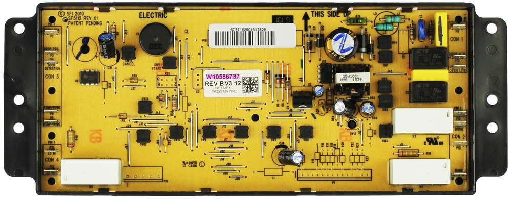 Whirlpool Range W10586737 WPW10586737 Control Board W/ Graphite Overlay